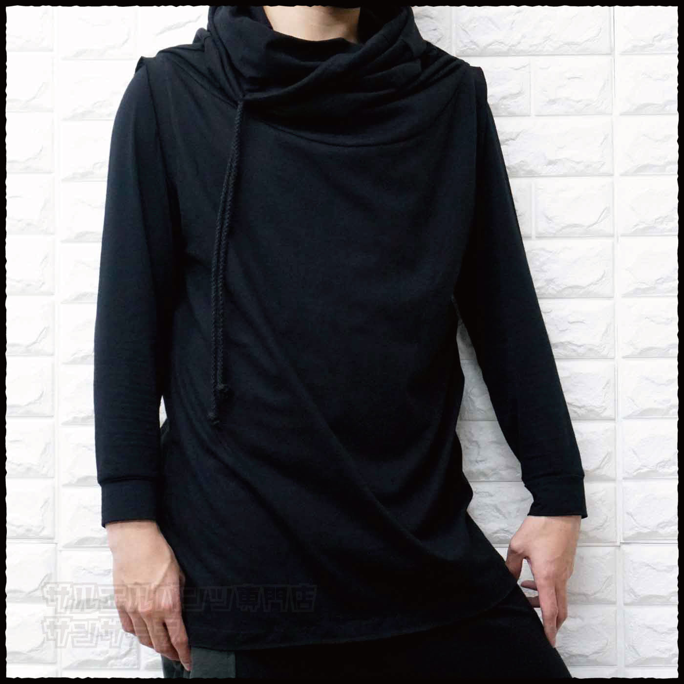 ベスト タンクトップ ノースリーブ Tシャツ メンズ レディース モード系 V系 サロン系 黒 変形アウター 半袖 韓国 ストリート ファッション