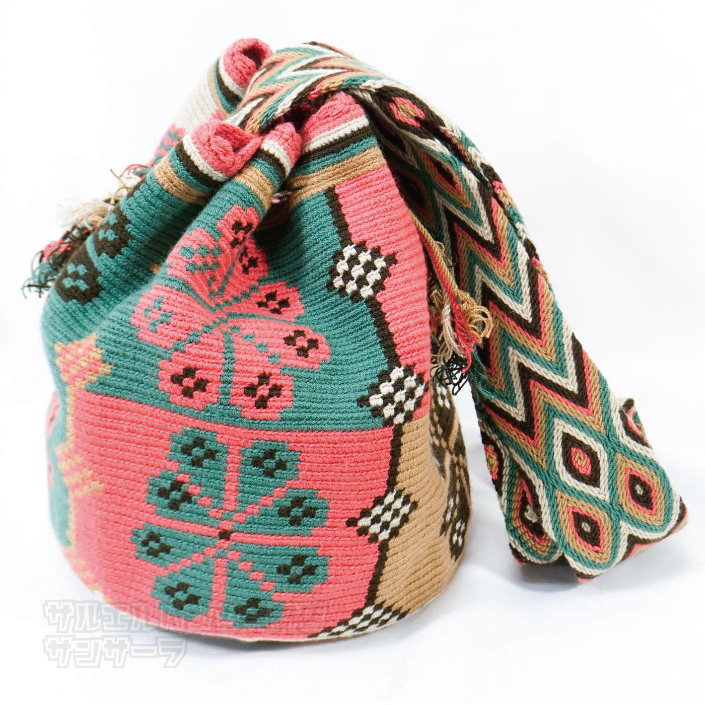 ワユーバッグ wayuu bag マザーズバッグ ショルダーバッグ レディース かごバッグ きれいめ ハンドメイド 手織り 南米 コロンビア 伝統 総柄 民族柄 エスニック ファッション プレゼントパターン1