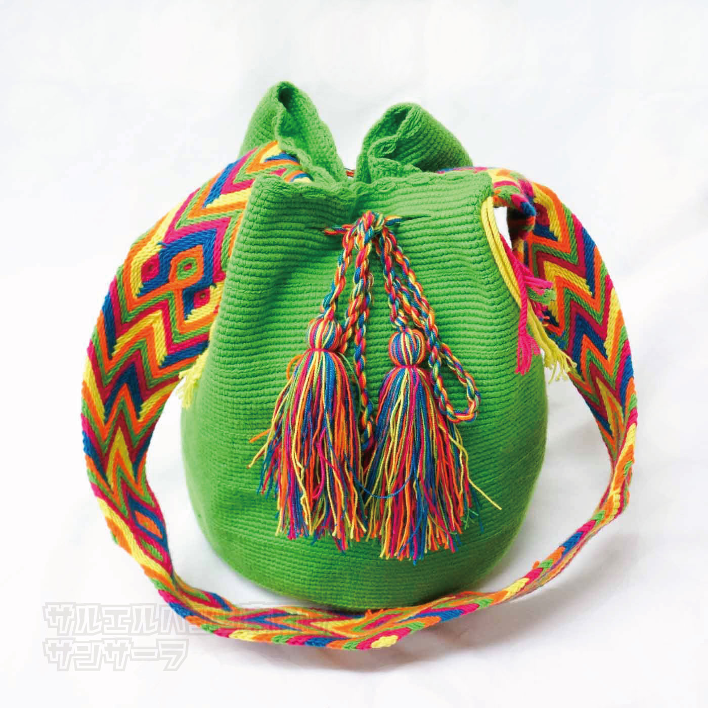 訳あり ワユーバッグ wayuu bag ショルダーバッグ マザーズバッグ レディース きれいめ ハンドメイド 手織り 南米 コロンビア 伝統 民族柄 エスニック ファッションベージュ
